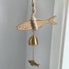 Fish Shaped Door Bell Japanese Room Decoration Wooden Wind Chimes Wall Hanging Doorbell Pendants Home Decor