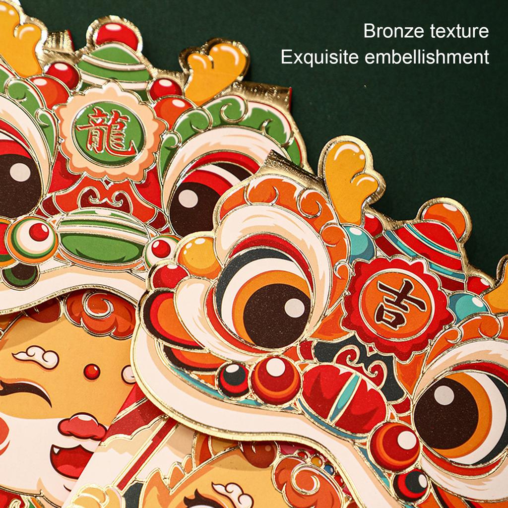 4x Red Chinese New Year Lucky Money Bag Traditional Blessings 2024 Dragon Year Essentials