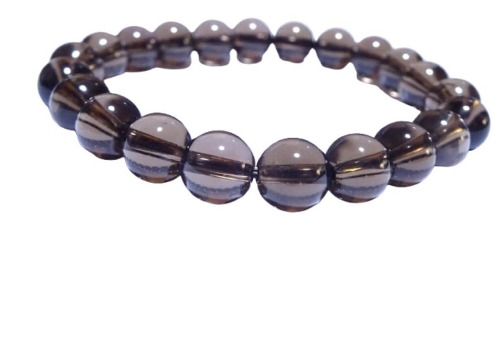 Kanoishi for warding off evil Smoky Quartz Bracelet for Men and Power Natural AAA Crushed approximately 18cm size for [Amulet spirits/Calms anxiety]