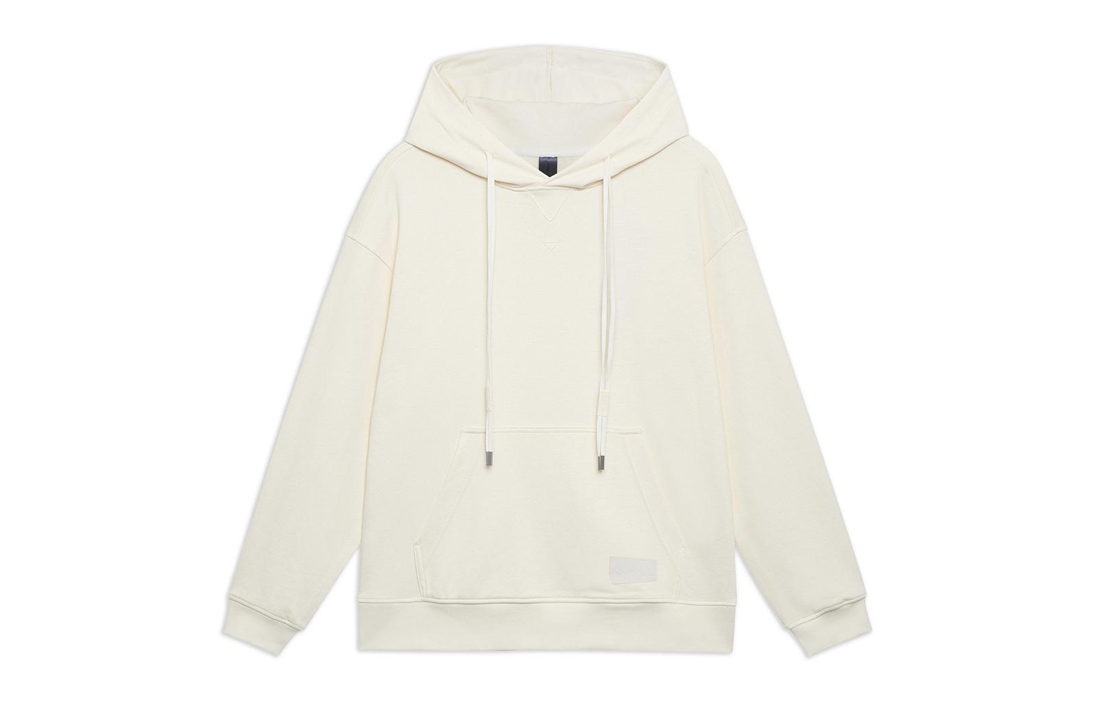 Li Ning Sweatshirts Unisex Papyrus White Hooded Moderate Regular AWDT193-2 XL