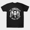Men Black Print T-shirt Wednesdays We Wear Black No-Cut Heat Transfer Print Cotton Tshirt