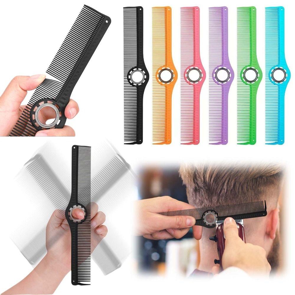 Professional Rotating Finger Ring Hair Comb Portable Rotating Bearing Grooming Comb  Barber