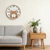 Jolie Horloge Murale Ours de Dessin Animé Silencieuse Art "Je T'ai Trouvé" Décoration de Maison Cadeau Créatif Pour Enfants