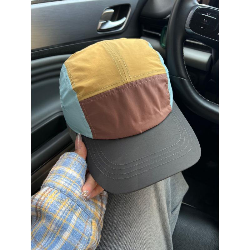 Niche Color Matching Flat-brimmed Hat Women's Outdoor Skateboarding Hip-hop Cap Couple Street Trendy Brand Quick-drying Hat Men's Tide