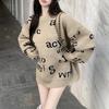 Women's Autumn and Winter Sweater, Thickened , Warm Knitted Stretchy Long-Sleeve Oversized Top