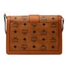 Neue MCM Tracy Visetos beschichtete Canvas mit Lederbesatz Umhängetasche Klein Damen Cognac MWSCAXT01CO001