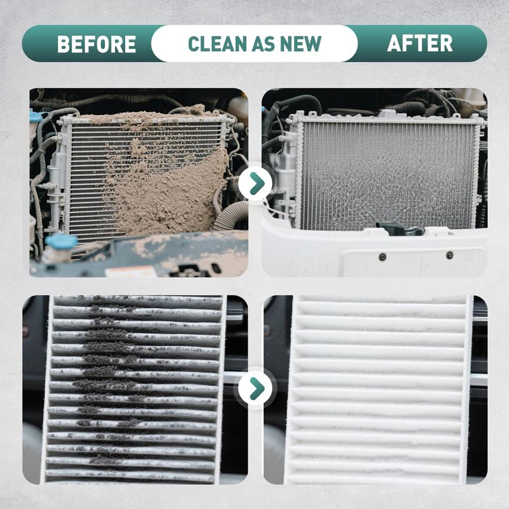 Car Water Tank Non Dismantling Cleaning Tool, Heavy-duty Truck Condenser Radiator Dual-use Blowing Water Tank Cleaning