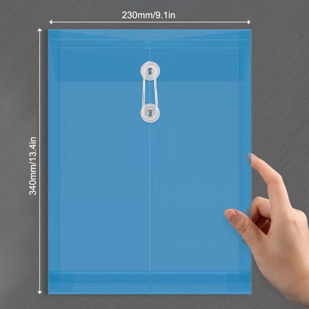 10pcs A4 Clear File Folders File Envelopes Organiser Bags Thickened Clear Visibility Waterproof Protection Keeps Items Safe