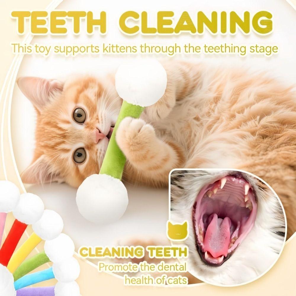 Soft Q Tip Cat Toy Self-Play Giant Swabs Shape Cat Chew Rope Toy Durable Bite-Resistant Cotton Swab Shape Cat Toys