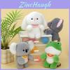 Adorable Koala Rabbit Frog Pendant Toy With Short Plush Fabric For Backpack Decor