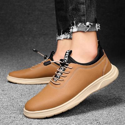 Herbst Neue Leder Freizeitschuhe Herren Leder Tägliche Pendler Loafers Schuhe Bequem Rutschfest Outdoor Sneakers Schuhe