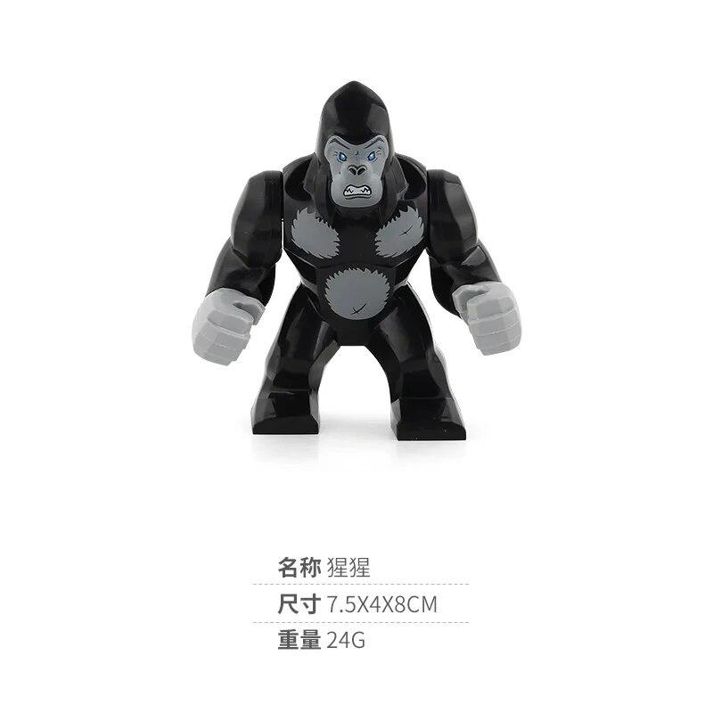 

MOC Животные Строительные блоки для детей Акула Кит Олень Тигр Панда Модель Конструкторы DIY Игрушки Совместимые классические кирпичи Детские игрушки