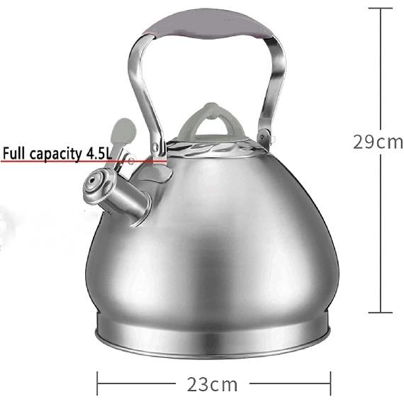 Kettle Stove Top Stainless Steel Tea Kettle for Stove Top Camping Coffee Pot with Heat- Handle Large Capacity Camping Kettle-Green
