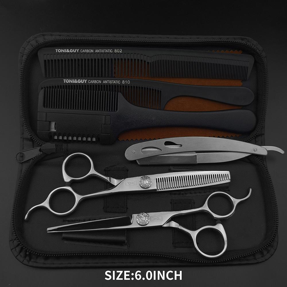 VP Professional Hairdressing Scissors Barber Set 5.5 6.0 Hairdresser Hair Beauty Scissors Set Corte de Cabelo Desbaste Ferramentas de Salão