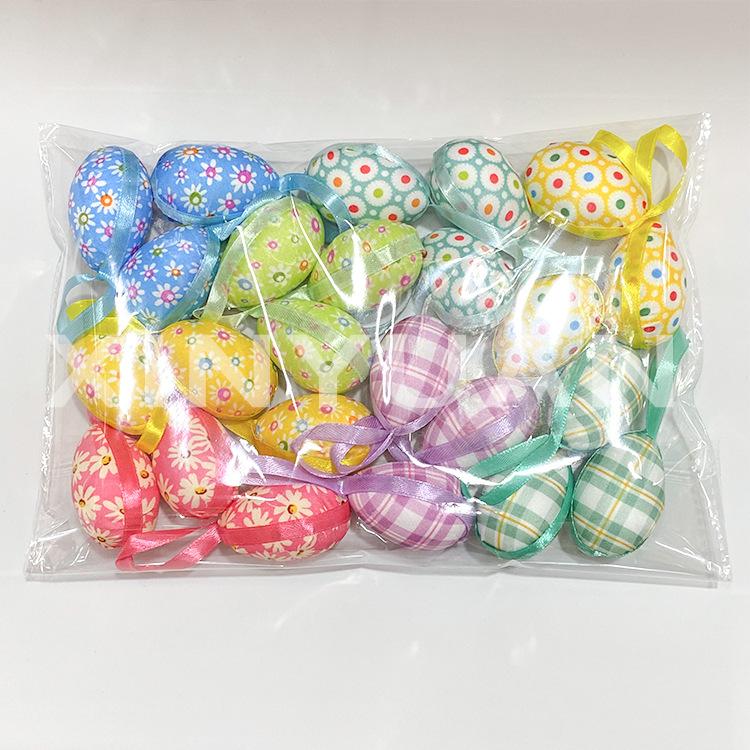 Indoor Party Decoration Props Easter Atmosphere Flower Dot Grid Pattern Foam Egg Hanging Festival Scene Decoration Props