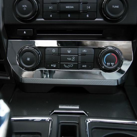 Chrome Console Air Conditioner Adjust Switch Cover Trim for Ford F150 2015-