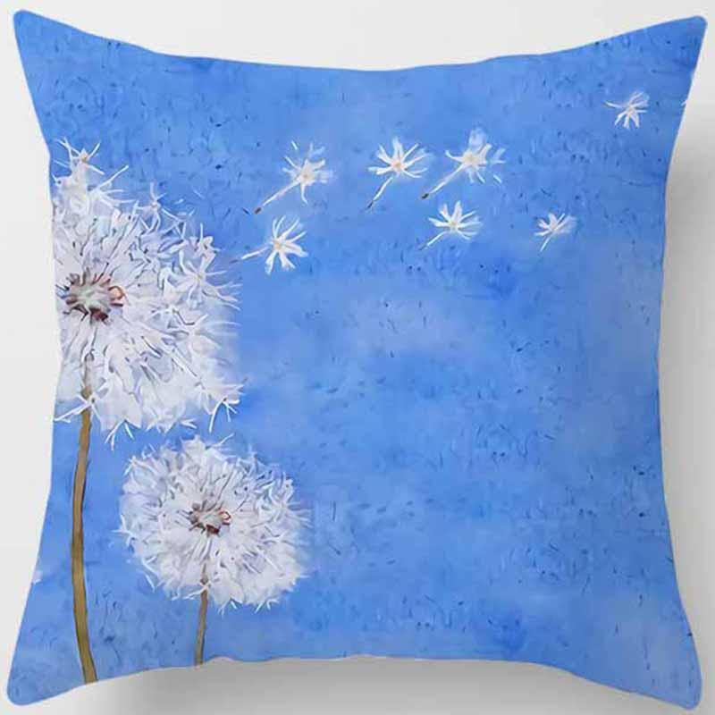 Auto Sofa Kissenbezug mit Löwenzahn-Druck Quadratischer Kissenbezug