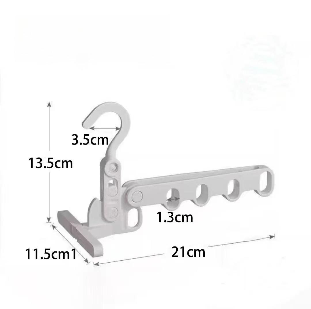 

Folding Clothes Hanger, Portable Wall Hanging Clothes Hanger, Multifunctional Five Hole Clothes Hanger small size білий