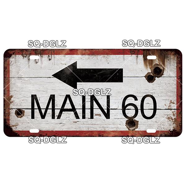 SQ-DGLZ Paris Bangde Road 15x30cm Plate Warning Tin Sign State Wall Decoration Metal Sign Home Decor Painting Plaques Art Poster