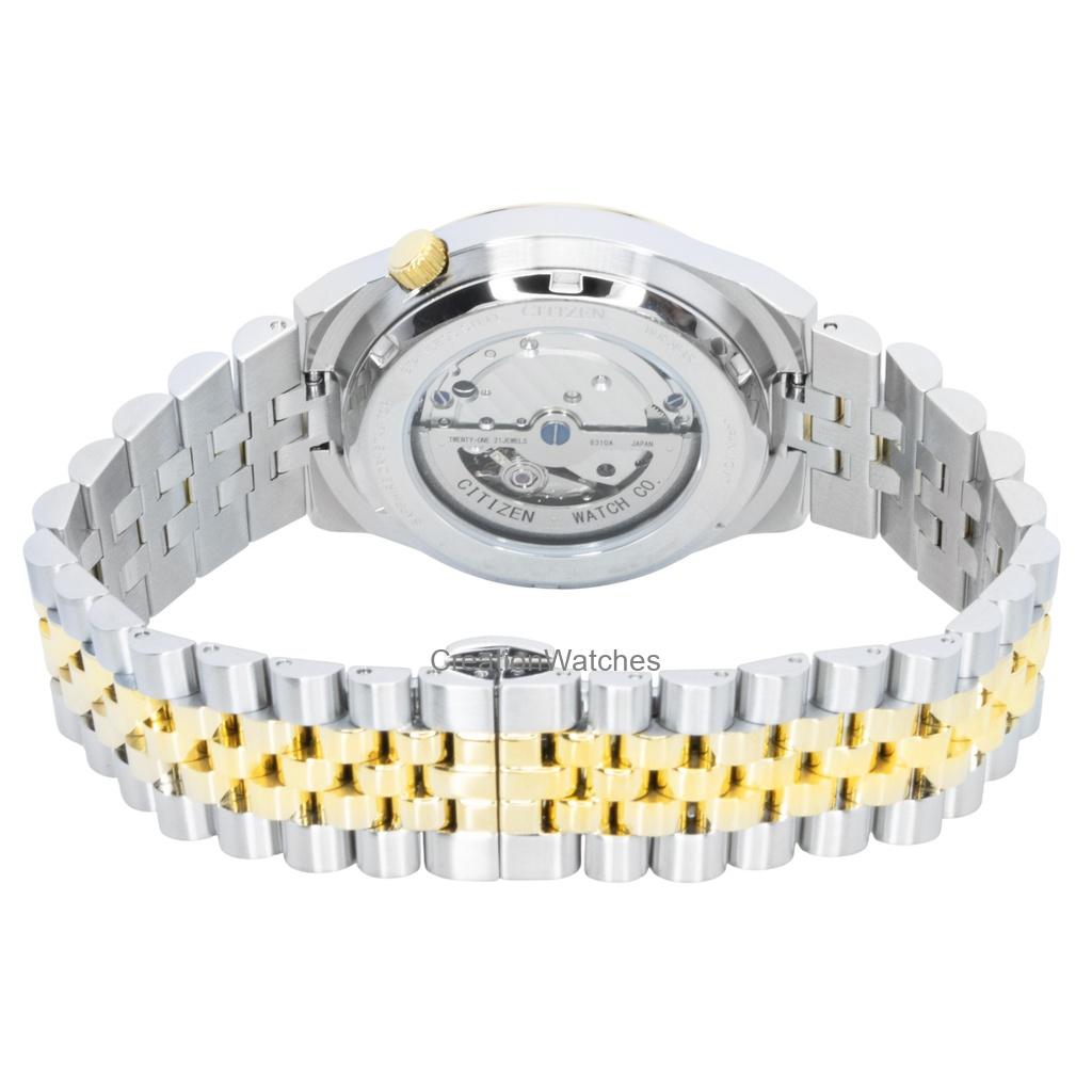 Citizen Tsuyosa 60 Two Tone Stainless Steel Green Dial Automatic NK0024-54X Men's Watch