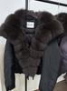 European Station Winter New Natural Fox Fur Collar Down Jacket Women's Short Thickened Warm Fashion Fur Jacket