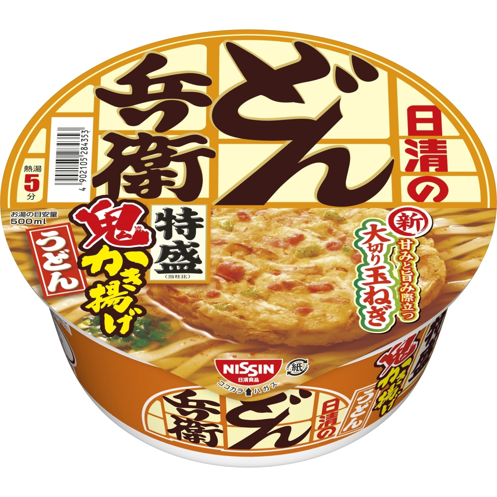

Donbei Extra Large Oni Kakiage Udon sliced onions with a sweet and tasty Nissin Cup Noodles 136g x 12 [Largely flavour]