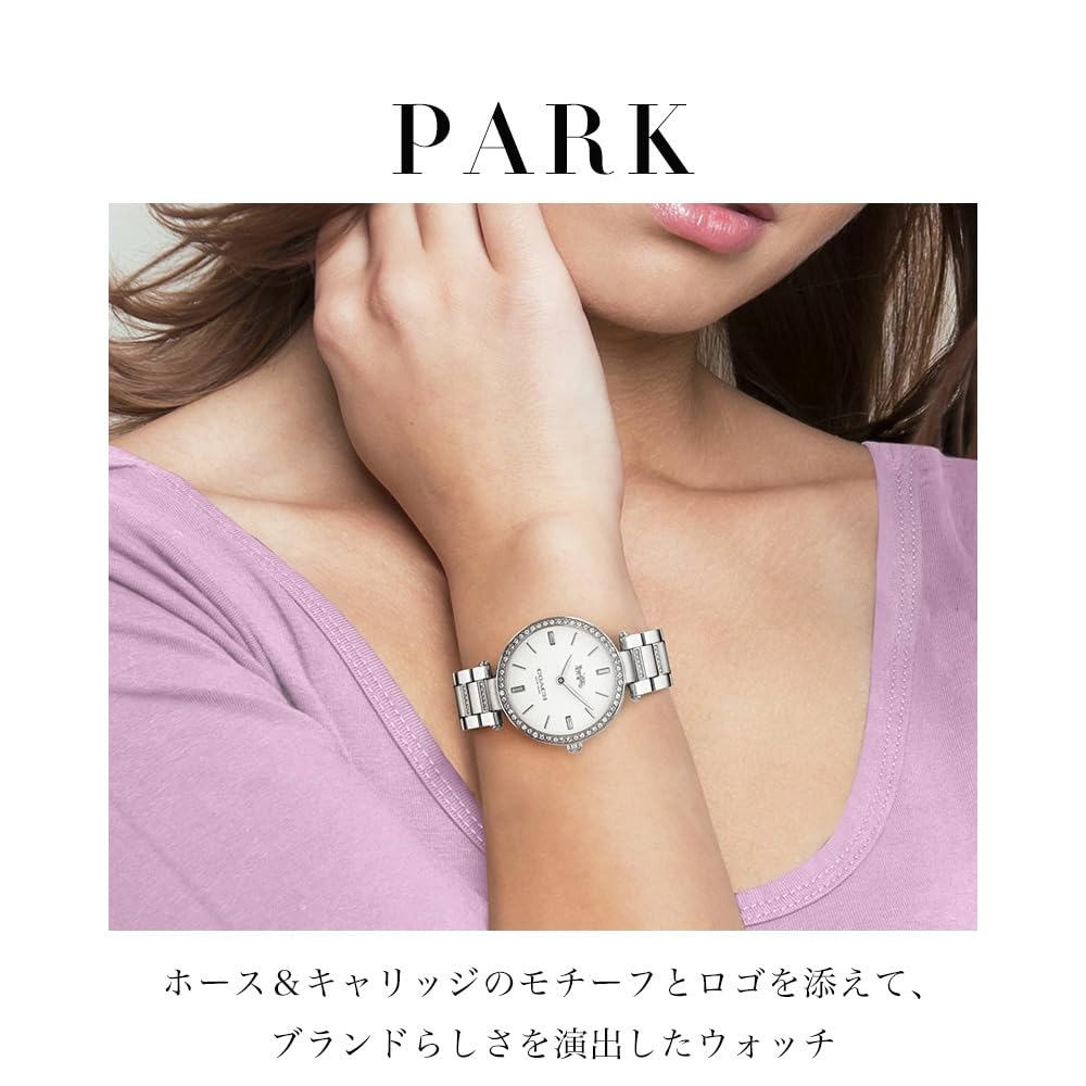 Watch PARK White Dial Stainless Steel Bracelet 14503092 [Coach][Authorized Import] Women's