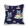 Tropical Plant Red-crowned Crane Home Decoration Bohemian Style Cartoon Cushion Cover Office Square Decorative Pillow Cover