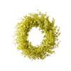 Artificial Fall Wreath with Yellow and Green Leaves for Outdoor Front Door Porch Hanging Decor