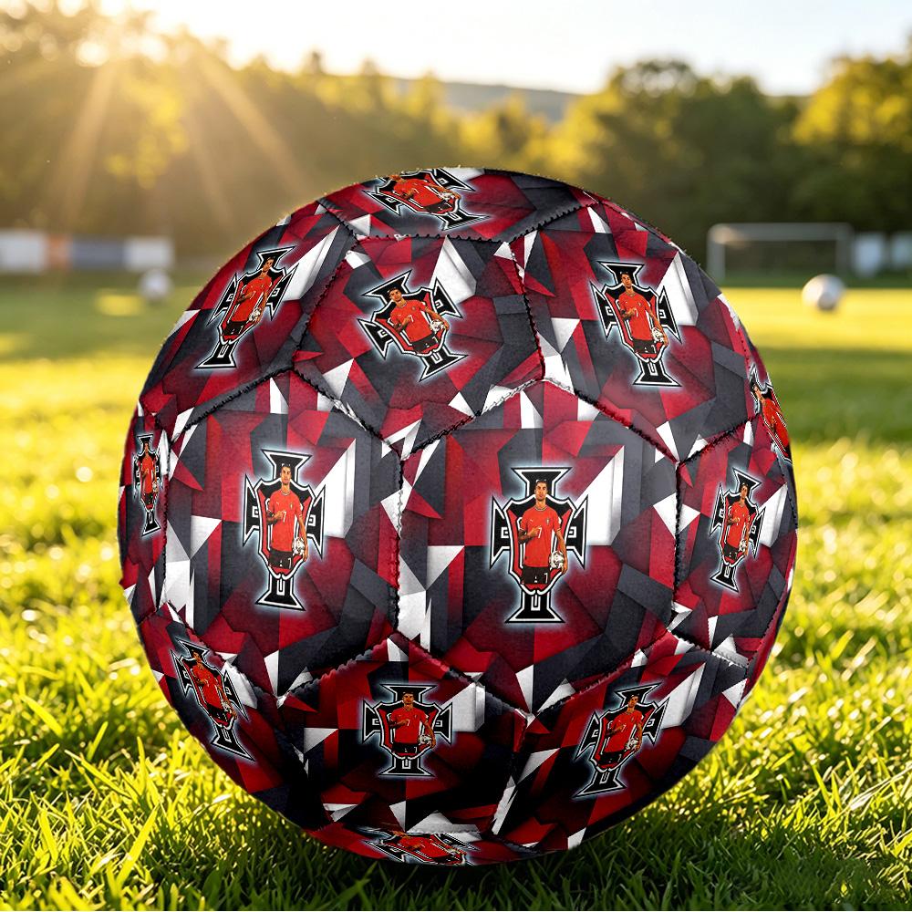 Portugal Fußball Bedruckter Größe 5 Fußball Ball Verschleißfest Standard Erwachsenen Trainingsfußball Fan Geschenk für Indoor Outdoor Spiel Sport