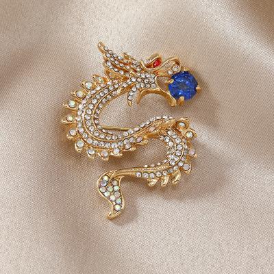 Spilla Zodiacale Retro di Lusso, Spilla Chengxiang Drago e Fenice, Cappotto Stile Etnico, Corsage, Accessori a Doppio Uso, Corsage.