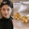 Elegant Butterfly Flower Stud Earrings - S925 Silver Needle, High-End and Versatile for Women