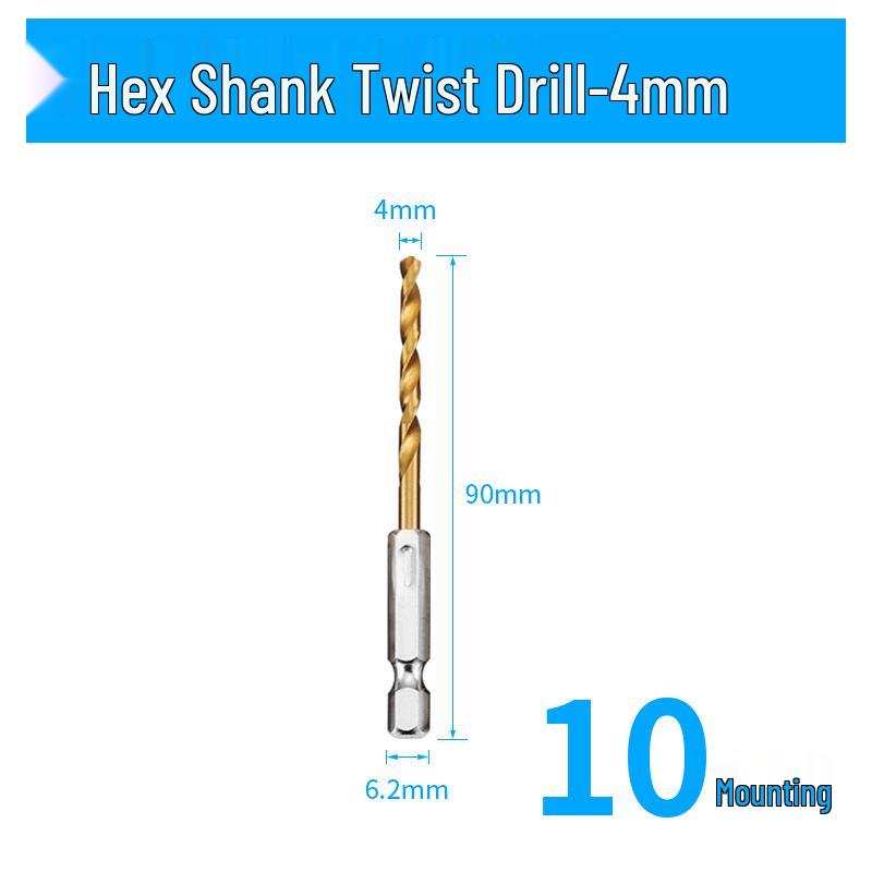 6.35mm Hex Shank Twist Drill Bit Set for Electric Screwdrivers and Pneumatic Tools