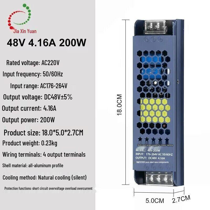 Schwarzes King Kong LED Netzteil Transformator 220V auf 12V/24V/48V, 60W-400W