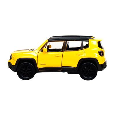 Welly Mini Car Short SUV Jeep Renegade Model, žlutá korejská hračka