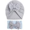 Summer New Baby Jacquard Hat Headband Set, Bow Headband Combination, Girl Cute Hat