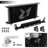 AN10 10-reihiger Aluminium-Ölkühler mit 262mm Montagehalterungs-Kit Trust Typ 7/8"-14 UNF Zubehör für Fahrzeuge Schwarz/Blau