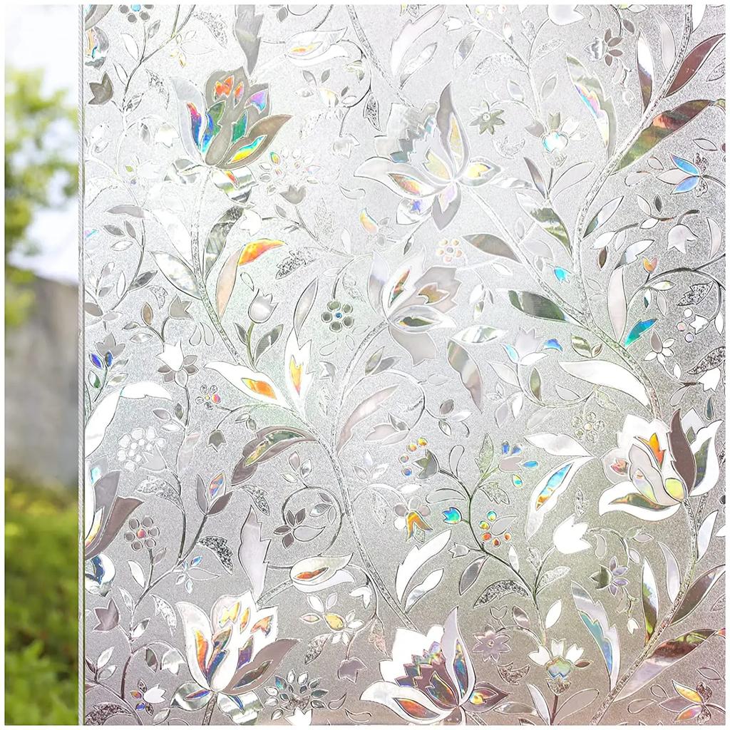 Mul-styles Dekorativ vindusfilm Anti-look statisk klamre vindusklistremerker Vinyl for glass Farget glassfilm selvklebende film