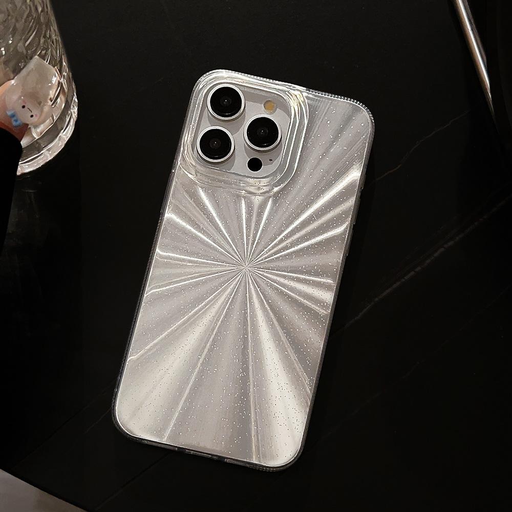 High End Sense Ins Aurora Laser Phone Case Suitable for 14 Apple 15pro Max Flash Powder Iphone13 Anti Fall 16
