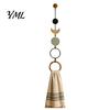 Decorative Wood Bead Towel Hanger Beaded Hanger, Bohemian Wall Mounted Ring Hand Pastoral Style Organizer Holder, Hemp Rope Storage Rack for Bathroom