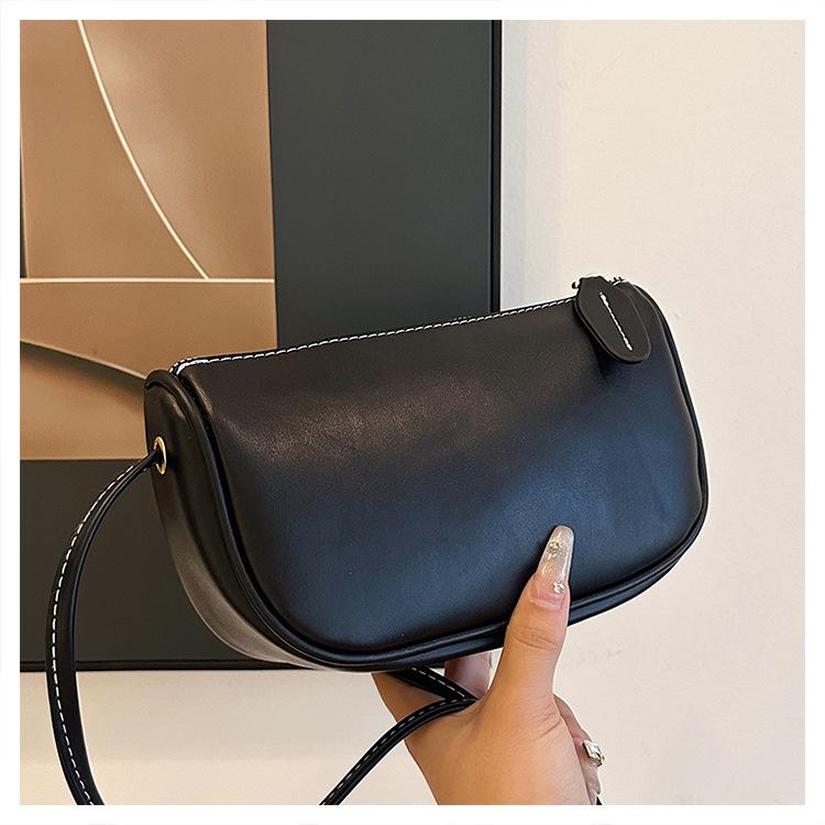 

2025 Retro Single Shoulder Women s Genuine Leather Crossbody Bag - Y2K Style 22*8*12cm