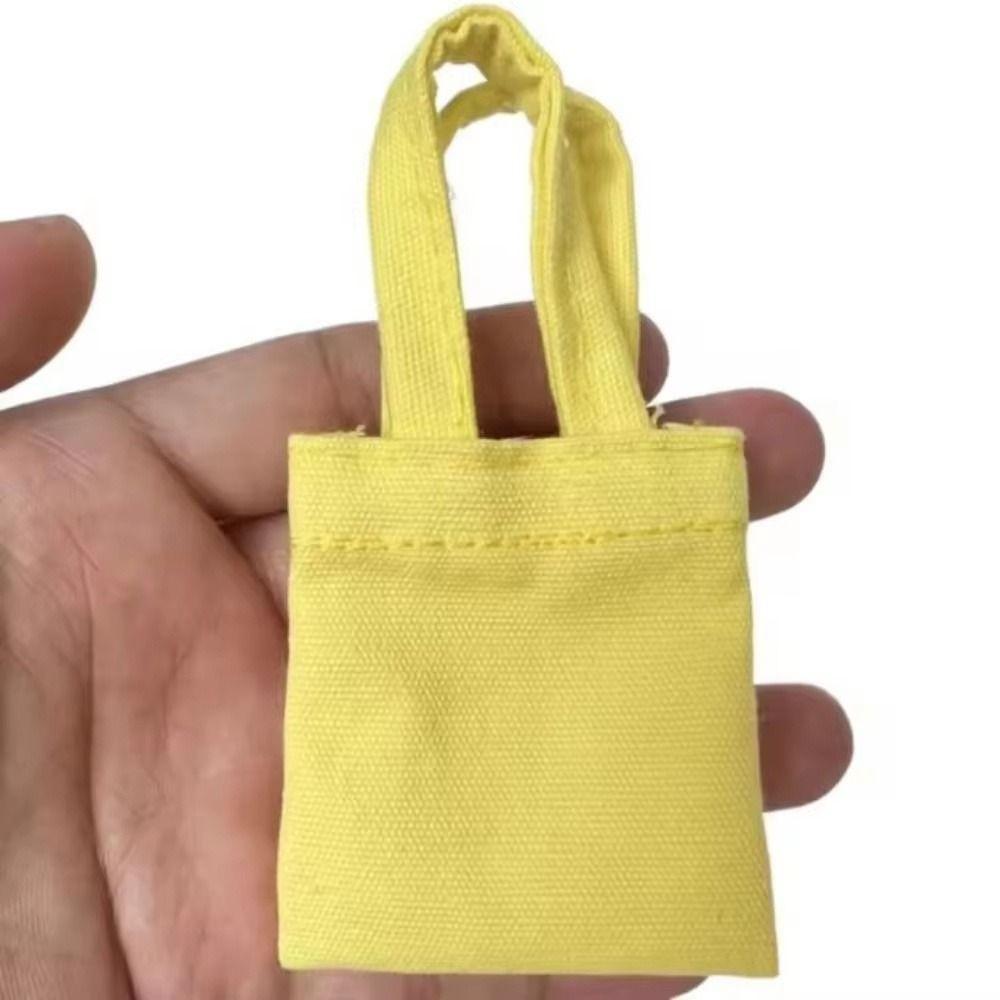 Dollhouse Changing Dressing Doll Canvas Bag Canvas Material Miniature Size Doll Handbag Handmade Dress Up Decor