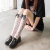 Japanese Lolita Socks Bow Knee-length White Mid-tube Stockings Female Cute Loli Soft Girl Calf Socks Love