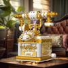 Retro Telephone Projector Coffee Machine  Building Block Model Puzzle Assembled Toy Gifts For Boys And Girls