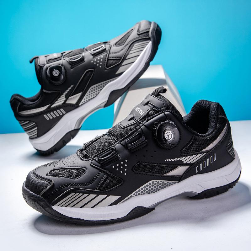 Badminton Shoes Couple Sports Shoes Professional Beef Tendon Sole Anti-skid Training Lightweight Double Rotating Buckle High-quality Sports Shoes