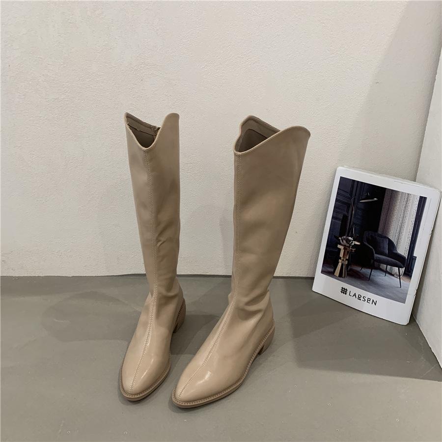 Motestøvler Dame Ny høst og vinter All Over The Knee Boots Dame Martin Boots Plattform Motorsykkel Rytter Boots High