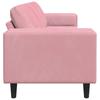 Living Room Sofa Pink 250 x 77 x 76 cm