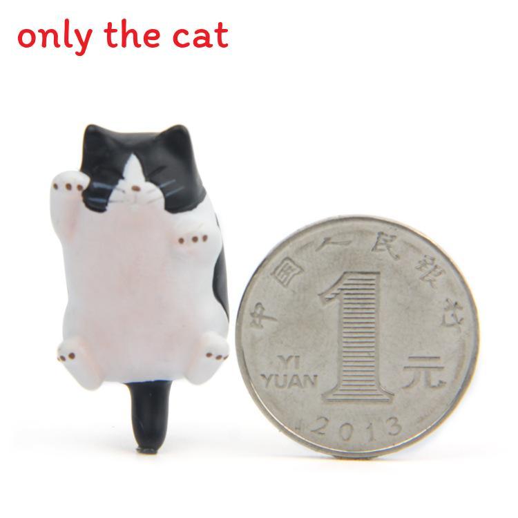 Niedliches Cartoon Schlafendes Dickes Katze Mini Modell Ornamente Set Dekoration Zubehör Für Küchenorganisator Und Geschenk