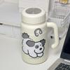 Leak Proof Insulated Cup with Tea Strainer Cartoon Stainless Steel Water Bottle 1000ml with Handle Portable Thermos Travel Use
