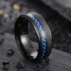 European and American New Jewelry Brushed Matte Ring Carbon Fiber Titanium Steel Men's Ring Bracelet